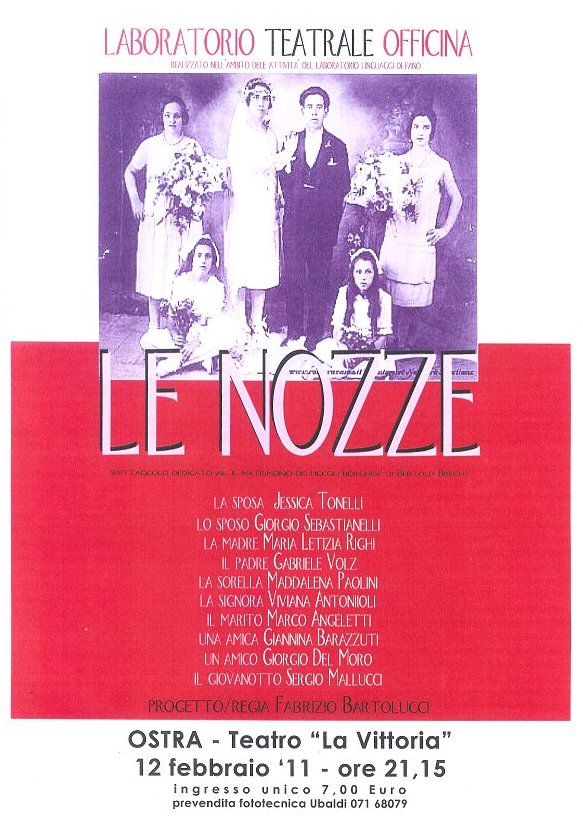Spettacolo Teatrale "Le Nozze" 