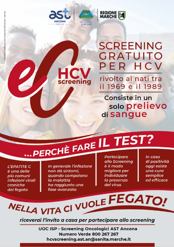 LUNEDI' 11 DICEMBRE GIORNATA DI PREVENZIONE SCREENING HCV AD OSTRA