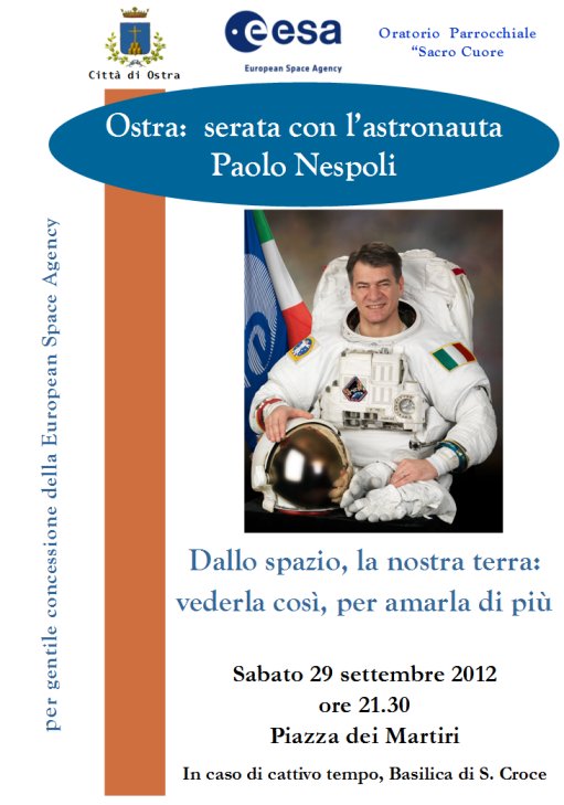 Serata con l'astronauta Paolo Nespoli